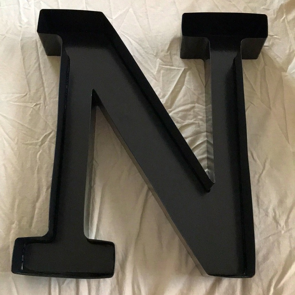 New Black Metal Letter “N”